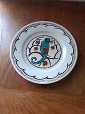 Assiette Ancienne Lunéville Art Déco Keller Et Guérin Décor Perruche Plate 21,5