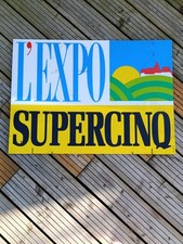 Plaque Renault Supercinq Super 5 Gt Turbo Expo garage auto Concession l'Expo 