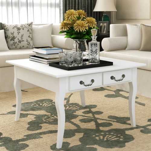 Table basse tiroir blanc - table, 4