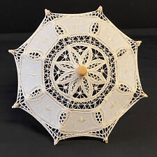 Vintage Parasol Ombrelle Miniature Dentelles  Poupée Jouet Doll Toy - H. 25,5 cm