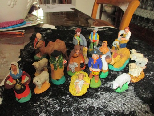 Lot anciens santons et - d'anciens,