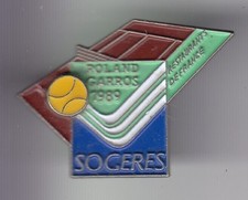 RARE PINS PIN'S .. TENNIS ROLAND GARROS SPONSOR SOGERES DOUBLE MOULE 1989 ~D2