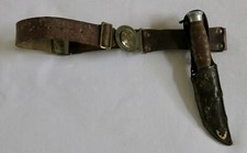 ETRE PRET, ceinture scout et couteau ancien, étui, croix rouge, couteau scout .