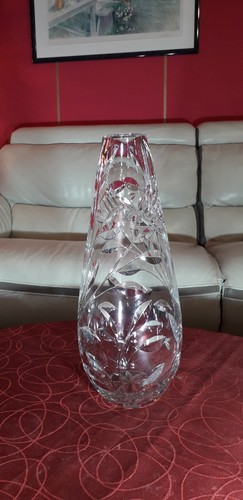 Vase cristal taillé décor - vase, en