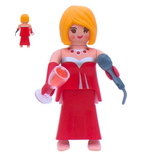 Figurine femme playmobil robe - figurine,