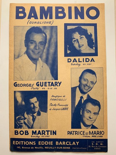 Partition bambino dalida - partition,
