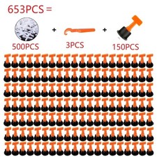 Kit Niveleur Carrelage Maison Décoration Outil avec Clé 653pcs Set Pratique