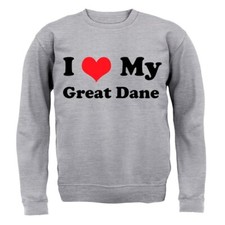 I Love My Dogue Allemand - Adulte Capuche / Pull - Chiot Chien Canin Animal