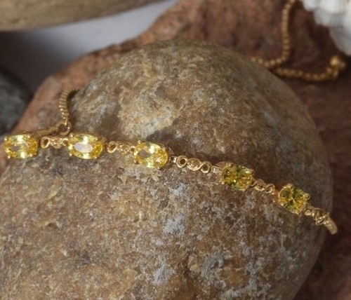 Simulated yellow diamond - yellow, bolo