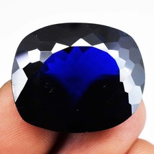 Rare pierre précieuse certifiée IGL taillée coussin saphir bleu royal...
