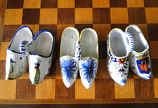 LOTS DE 3 SALERONS SABOTS FAIENCE QUIMPER DESVRES GEO MARTEL CHAUSSURES ANCIENS