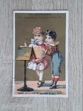 Carte-Chromos-Découpis-GRANDS MAGASINS AD. GODCHAU-Vêtements-Chapeaux-lingerie..