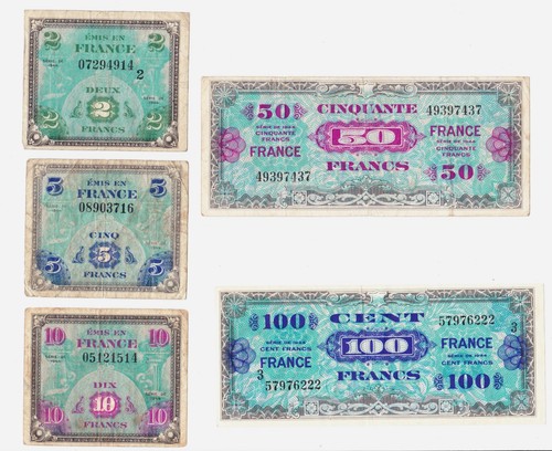Lot billets france 1944 - lot,