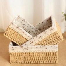 Faux Rotin Rangement Panier