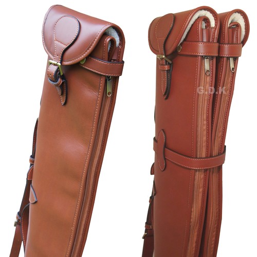 Etui pistolet double - , cuir
