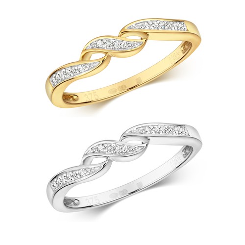 Bague femme blanc - or, 9