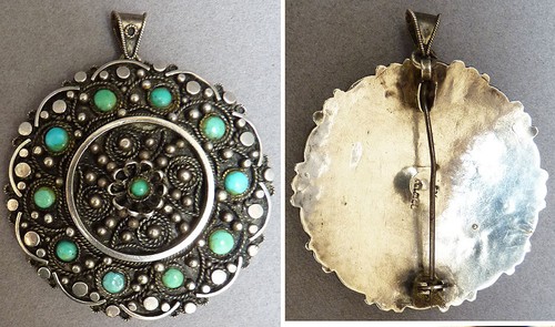 Pendentif broche ethnique - broche, en