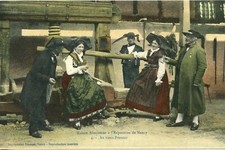 CARTE POSTALE NANCY MISSION ALSACIENNE A L'EXPOSITION / AU VIEUX PRESSOIR