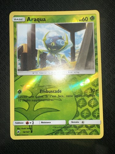 Carte pokemon araqua 147 - carte,