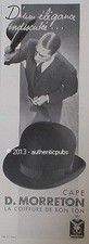 PUBLICITE CHAPEAU MORRETON CAPE LA COIFFURE DE BON TON DE 1934 FRENCH AD HAT PUB