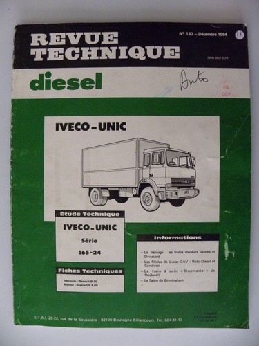 Revue technique diesel camion - technique,