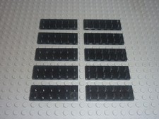 10 x Plaque 2x6 Black LEGO Ref