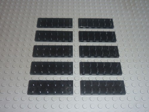 Plaque 2x6 black lego - x,