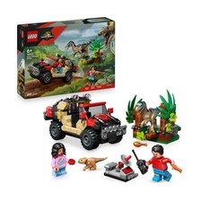 LEGO Jurassic World 76972 Le Vélociraptor et l'Évasion en 4x4 - Jeu pour Garçon 