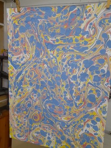 Papier marbré cuve de - marbré,