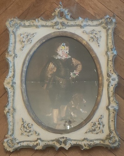 Ancien cadre medaillon - ancien,