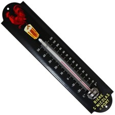 Thermomètre émaillé bombé hauteur 30cm : BIÈRE ST. NICOLAS