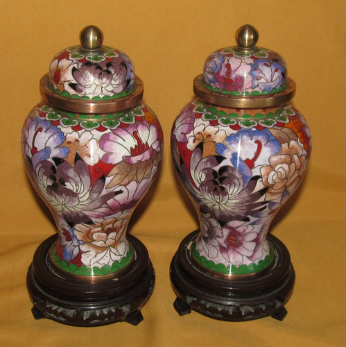 Paire vases pots couverts - paire, de