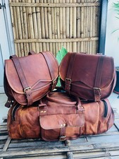 Cuir Moto Selle Sacs Rétro