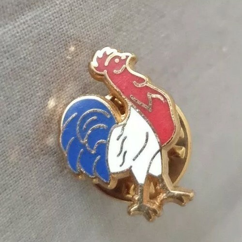 Coq tricolore pin - tricolore,