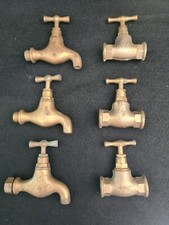 6 ANCIENS ROBINETS EN LAITON