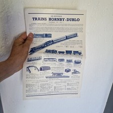 hornby dublo AFFICHETTE DE MAGASIN " les nouveaux horby dublo "