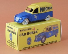 Car-Horse Citroen 2cv 2 cv  fourgonnette Pneus Michelin style Dinky cij jrd
