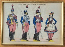 Grande Image d' Épinal Train des Équipages (Garde Impériale) Pellerin Encadrée