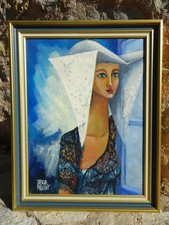 PASCAL MAIXENT - Huile sur toile - La mante religieuse - Années 60