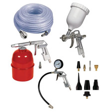 Kit 13 Accessoires Compresseur: Pistolet Peinture, Gonflage + Adaptateurs