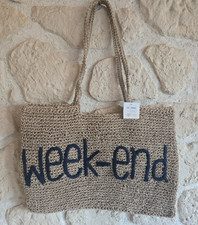 Sac cabas en jute "Week-end"