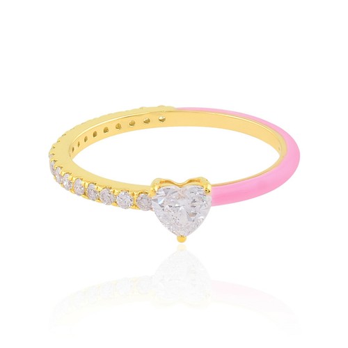 Bague cœur diamant naturel - diamant,