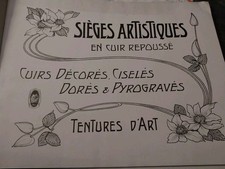 RARE 1910. M.L. Sièges Artistiques 50 Planches sieges/tentures.Intérieur propre