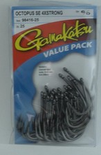 Hameçon Octopus Offshore À Œil Droit Gamakatsu 98416-25 6/0 4X Fort 25CT