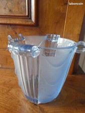 seau à glacon ou vase en verre moulé  style art déco