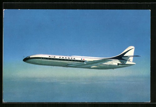 Carte postale avion caravelle - carte,