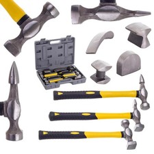 Kit de 3x Marteaux et tas pour Carrosserie de Voiture et de Bosses 7pcs 