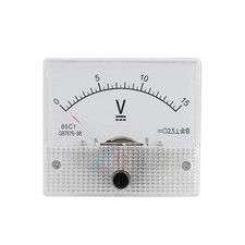 Voltmètre 0 À 10 Volt DC Aiguille Amperemètre 12V Compteur de Tension CC Tens...
