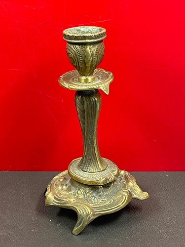 Bougeoir ancien fleurs - bougeoir,