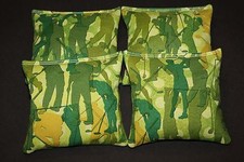 GOLF Cornhole Bean Bags Set of 4 ACA Regulation Golfer Tee Off Corn Toss Bags 